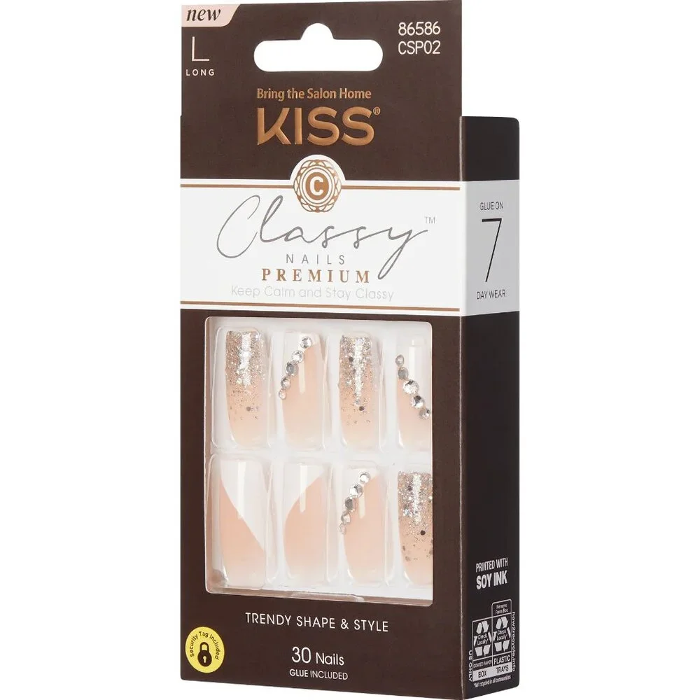 Kiss Classy Nails Scrunchie Long Length. Stunning Wedding Nails for Brides - 3